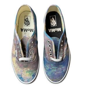 Vans Authentic MoMA Claude Monet Water Lilies Shoes Men 7 Women 8.5 NWOT
